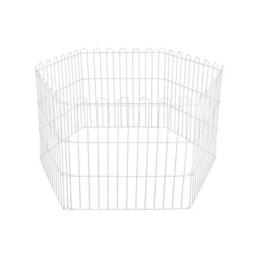 Imagem de Cercado 01 Pet 6 Módulos 60x60cm Cada Tela Aramada Animais Pequeno E Médio Porte Caes - Gudim