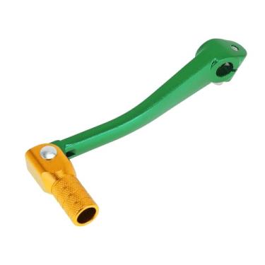 Imagem de Hihaha Alavanca de câmbio dobrável de motocicleta para pedal de liga de alumínio Bosuer 125, braço verde dourado