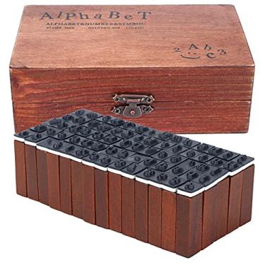 Imagem de 70pcs Definir Selos Kit Vintage Wood Alfabeto Número de Carta Stampers Para Scrapbook DIY Stampalphabet StamperNumber Stampwooden Stampscrapbooking StampSart Crafts From Wood High