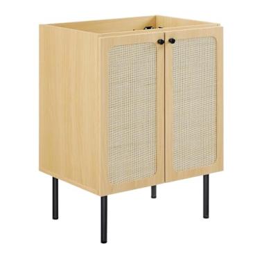 Imagem de Modway Armário de banheiro Chaucer de 61 cm em carvalho (lavatório não incluído)