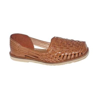 Imagem de Sunsteps Sandália feminina de couro Huarache tecido à mão Venetian para conforto o dia todo, Bronzeado dourado, 35