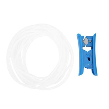 Imagem de Tubo de PTFE Teflon, kit de cortador de tubo de PTFE, cortador de tubo de PTFE Teflon, cortador de mangueira de plástico de nylon, ferramentas de corte de tubo Bowden para PE PU Mangueira ID 2,0 mm OD 4,0 mm (branco)