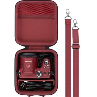 Imagem de Baval Estojo Para Câmera Compatível Com Câmeras Digitais Kodak Pixpro Az405/Az425/Az255/Az401/Az528, Vermelho