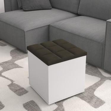 Imagem de Puff Baú Suede Organizador Decorativo Para Sala Quarto Escritório  Pek