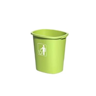Imagem de Lixeira Lixeira de escritório com tampa agitadora, tamanho grande, grande capacidade, área externa, comercial, cozinha, sala de aula, lata de lixo especial com tampa Lixeira(Green,65L)
