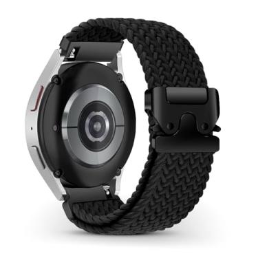 Imagem de RoYiio Pulseira de nylon para Samsung Galaxy Watch 7 FE 6 5 4 44 mm e 44 mm, respirável, macia, confortável, tecido de 20 mm, pulseira esportiva de nylon para Garmin Vivoactive 5/Forerunner 165