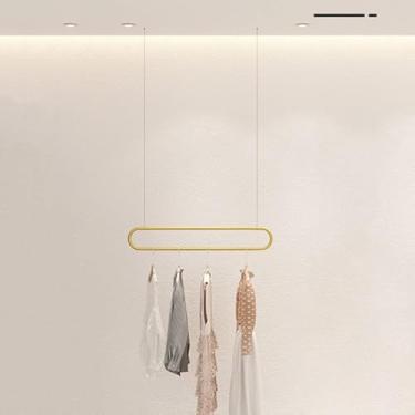 Imagem de Cabide De Roupas De Exibição Ajustável Em Altura Loja De Roupas Cabide De Teto Vestido De Noiva Pendurado Cabide Prateleira Organizadora De Quarto Comercial Montada Na Parede Pa, B, B 120CM