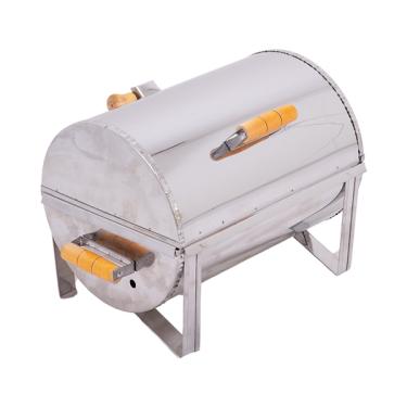 Imagem de Churrasqueira A Bafo Master Inox Com Tampa E Alças De Madeira