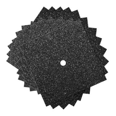 Imagem de SM SunniMix Papel de construção 12x, cartolina de glitter em branco, kit de decoração de tampa de graduação, Preto