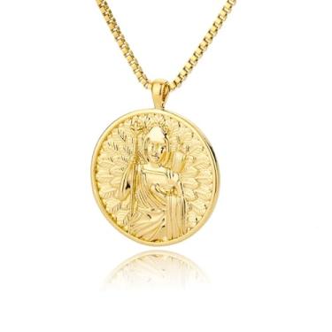 Imagem de Colares de Mitologia Grega Com Pingentes de Moedas Antigas de Ártemis, Afrodite, Atena, Hécate, Hera, Perséfone e Selene (Hera)