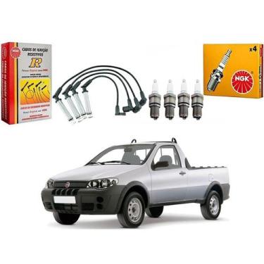 Imagem de Kit Vela Ngk Cabo Strada 1.8 8v 2003 A 2010