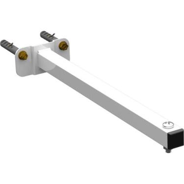 Imagem de Suporte Haste De Refletor Led Parede Fachada Banner Braço Reto 30 Cm  