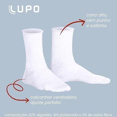 Imagem de Meia Lupo sem punho algodão Unudade 1275U, Branco, M