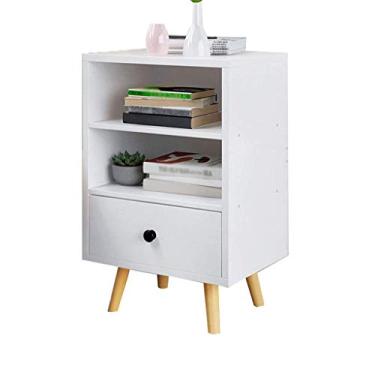 Imagem de Mesas de extremidade, mesa de cabeceira com armário de gaveta para quarto, mesa lateral de móveis