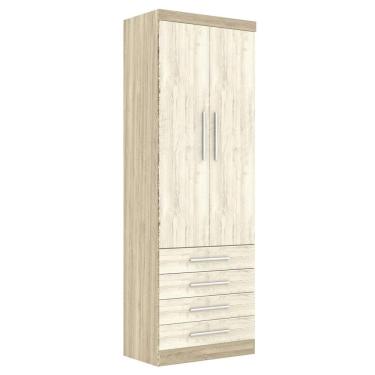 Imagem de Guarda Roupa Modulado 2 Portas 4 Gavetas 191 Master Avelã Rústico-ártico Rústico - Eucamóveis