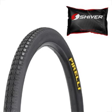 Imagem de Pneu Pirelli Primor 26 x 1.1 / 2x2 Barra Forte motorizada montadinha Bike + Camara de ar Shiver