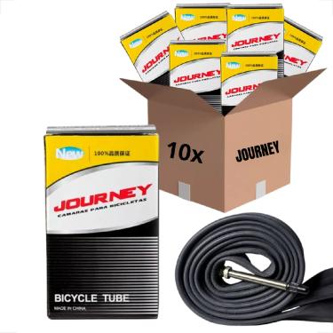 Imagem de Kit 10 Unidades Camara De Ar Journey Aro 700 x 23 / 25 Bicicleta Speed Road