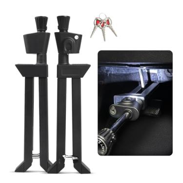 Imagem de OPSOOPI Trava de pedal de freio antifurto, dispositivo antifurto para carro com luz LED, trava antifurto de segurança de carro resistente, ajuste universal para SUV/caminhão/van (X15)