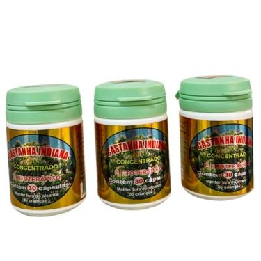 Imagem de 3x Castanha Indiana Concentrado, 90 Cápsulas, Suplemento Natural para Dores Articulares