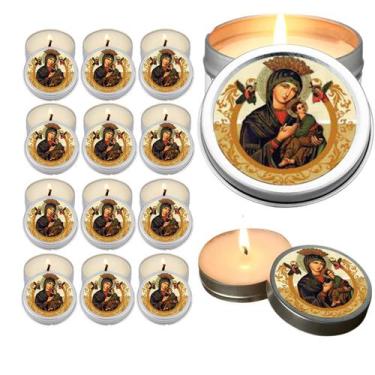 Imagem de 10 Velas Aromaticas Lembrancinhas Nossa Senhora do Perpetuo Socorro na