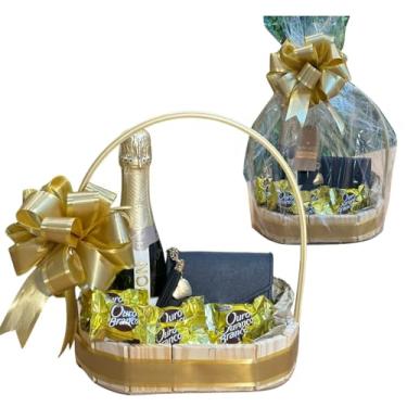 Imagem de Cesta de Presente Chandon 375ml Bombons Ouro Branco Carteira Luxo
