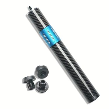 Imagem de YEUEK Extensão de bastão de bilhar com 3 amortecedores extensor de fibra de carbono ajustável para extensão de bilhar acessório para piscina de bilhar