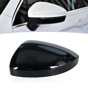 Imagem de JESYMBX Para VW Tiguan 2017 2018 2019 2020 Tampa da tampa do espelho retrovisor da porta da asa do automóvel moldura do espelho retrovisor lente de vidro luz de volta 1 par esquerdo e direito preto