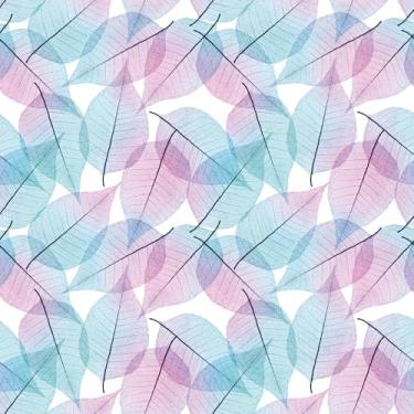 Imagem de Papel De Parede 3m Adesivo Roxo Azul Folhas Natureza