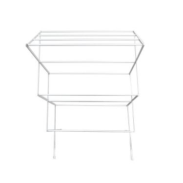 Imagem de Varal De Chão Para Roupas 72cm 11 Varetas Branco Aluminio