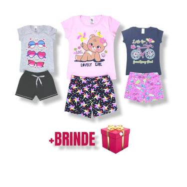 Imagem de Kit 3 Conjuntos Infantil Feminino Primavera Verão Premium - Nininhos, 