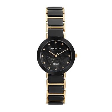 Imagem de Relógio Feminino Seculus Cerâmica Madrepérola 77228LPSVDQ2