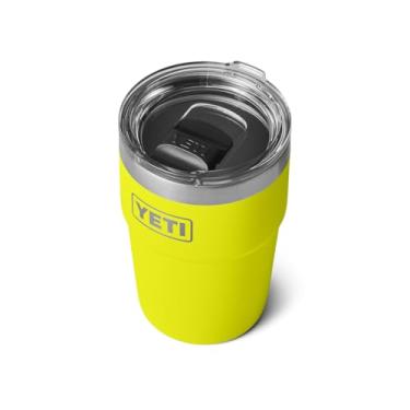 Imagem de YETI Copo empilhável Rambler de 473 ml, isolado a vácuo, aço inoxidável com tampa MagSlider, amarelo Firefly