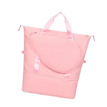 Imagem de YIJU Bolsa de tênis expansível multifuncional para mulheres e homens Bolsa de badminton premium esportiva, Rosa