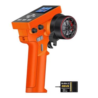 Imagem de MEUS RACING ME-8B RC Transmitter 8 Channels 2.4GHz and Receiver for 1/8 1/10 1/18 1/24 RC Crawler Car Boat TRX4 TRX4M SCX10 SCX24 Upgrades Parts (Orange)