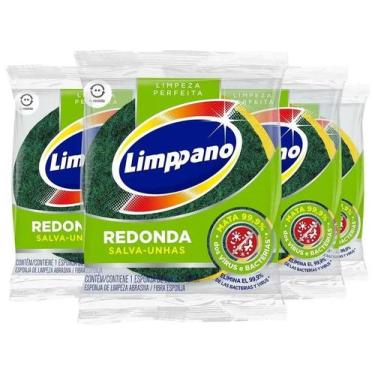 Imagem de Kit 12 unidades Esponja de Limpeza Limppano Redonda