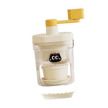 Imagem de Ｂｅｓｇａ de gelo manual com manivela para fazer raspadinhas em restaurantes de festas, Branco E Amarelo