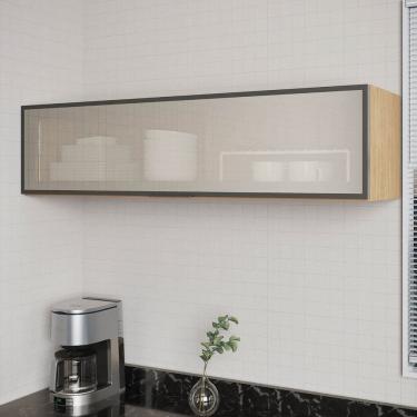 Imagem de Armário Aéreo Porta Basculante Reflecta 120cm Nara Cabecasa Madeiramadeira Avena