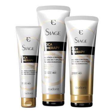 Imagem de Eudora Kit Siàge Cica-Therapy: Shampoo 250ml + Condicionador 200ml + Leave-In 100ml