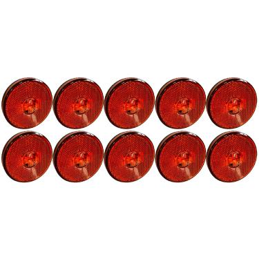 Imagem de 10 Lanterna Lateral Carreta Led 65mm Randon Caminhão Laranja