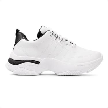 Imagem de Tênis Ramarim Casual Conforto Feminino, Branco, Preto, 35