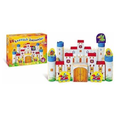 Imagem de Blocos Em Madeira Castelo Encantado Brincadeira De Criança