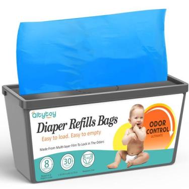 Imagem de Sacos de recarga de baldes de fraldas Qltytoy compatíveis com Diaper G