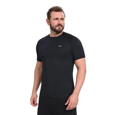 Imagem de Camiseta de Corrida Masculina Mizuno Pro Uv, Preto, GG