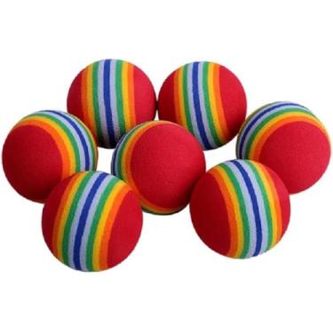 Imagem de Bepets 12 bolas de espuma para gatos, bola colorida de arco-íris, brinquedo de esponja, bola de brinquedo para gatos, bola macia para animais de estimação, brinquedo para gatos, filhotes, gatinhos