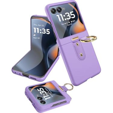 Imagem de Miimall Capa para Motorola Razr 2025 com protetor de tela [não serve para Razr Plus] Suporte de anel de dedo de grau militar à prova de choque antiderrapante resistente capa fina para Moto Razr 60