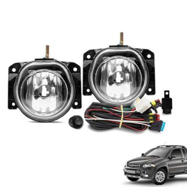 Imagem de Kit Farol de Milha Palio Strada Adventure Locker 2005 a 2019 Botão Tic