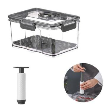 Imagem de Pote Hermético 02 Litros com Bomba para Vedação à Vácuo - TOP RIO