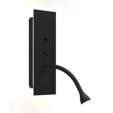 Imagem de Spot Parede Sobrepor 9w Led Articulável Usb Branco Quente, Luminaria d