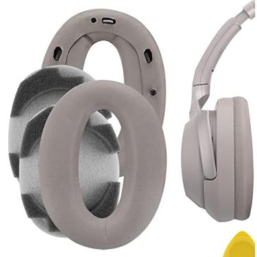 Imagem de Geekria Almofadas auriculares de substituição QuickFit compatíveis com Sony WH-1000XM2, MDR-1000X Almofadas de fone de ouvido, peças de reparo (ouro champanhe + algodão isolante)