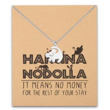 Imagem de TGBJE Colar de leão, com citação do filme, presentes inspiradores, pingente de animal de leão, presente de viagem em família, one size, Aço inoxidável, Sem Pedra Preciosa